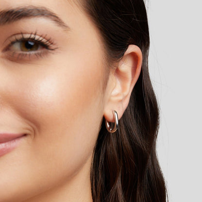 Madison Silver-Tone Hoops