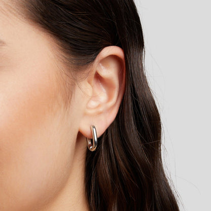 Madison Silver-Tone Hoops