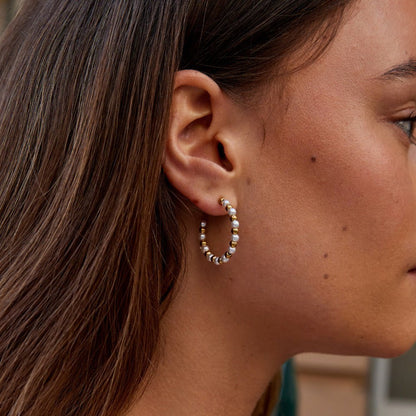 Maia Pearl & Gold-Tone Bead Earrings