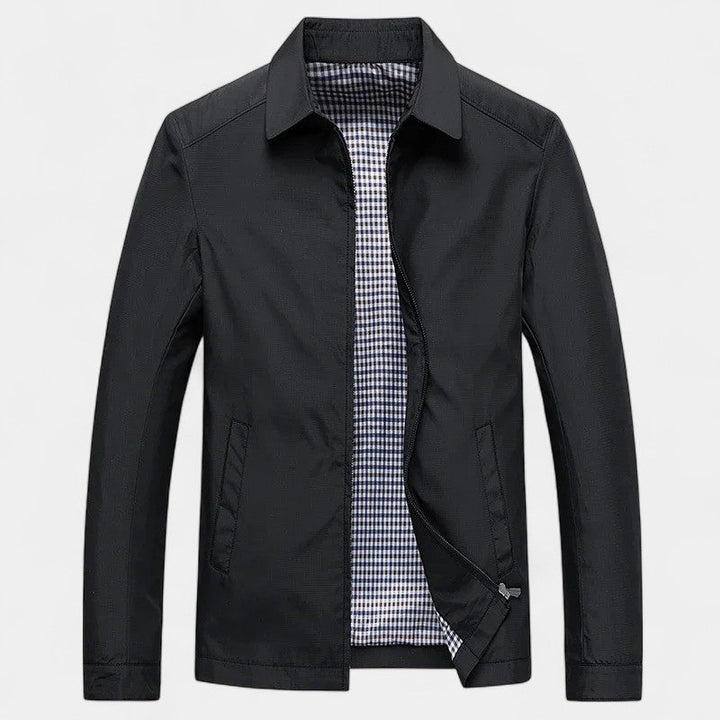 Men's Nylon Windbreaker – Minimalist Loose Straight Cut