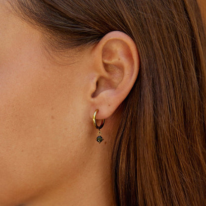 Maison Crystal Drop Hoops