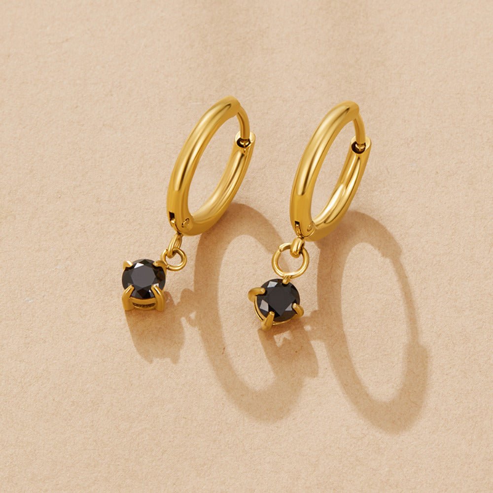 Maison Crystal Drop Hoops