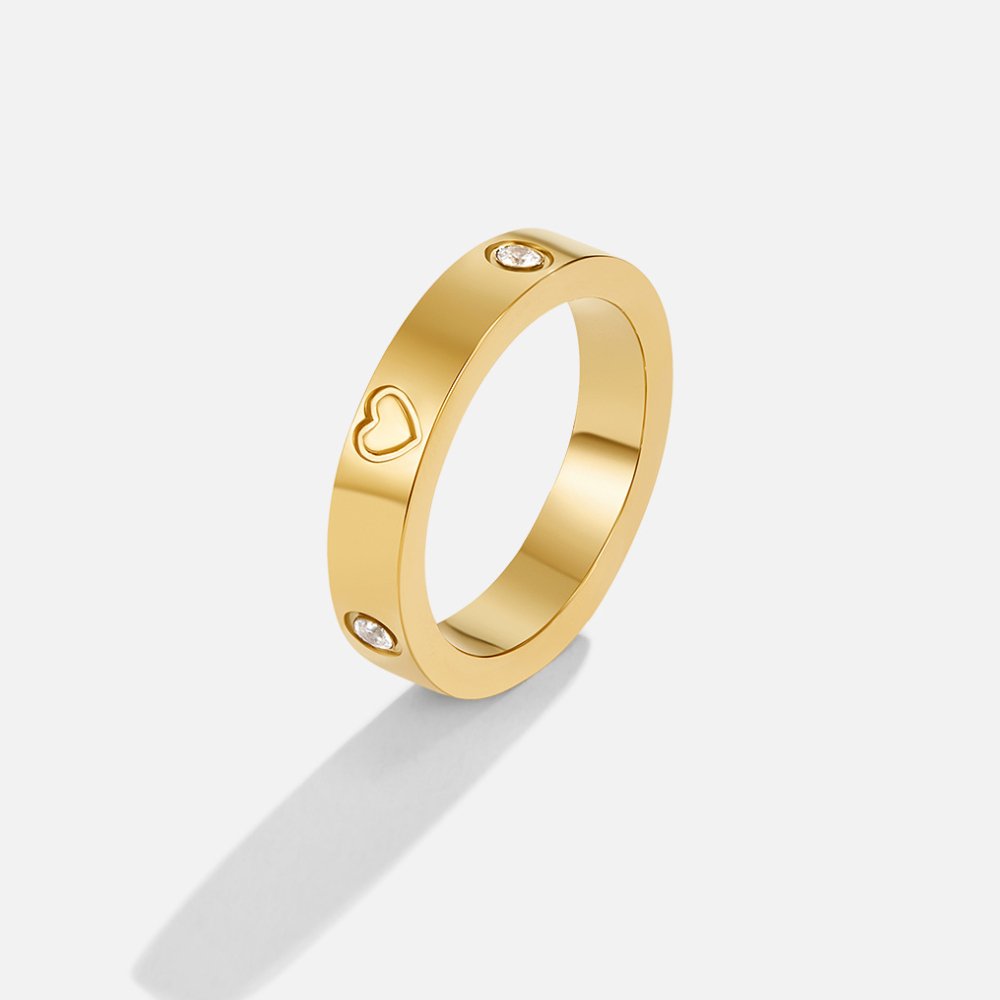 Mari Gold-Tone Heart Ring