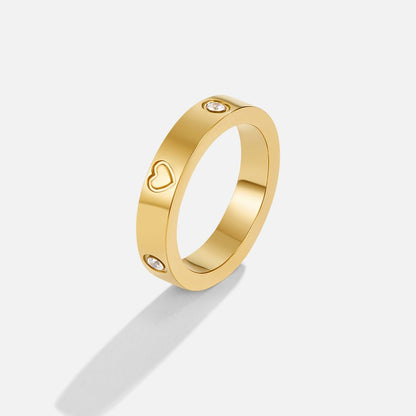 Mari Gold-Tone Heart Ring