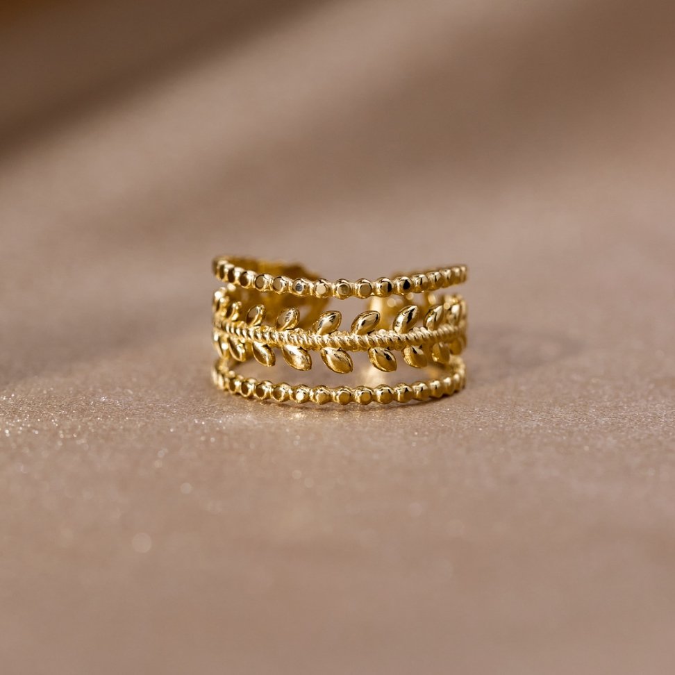 Marissa Gold-Tone Leaf Ring