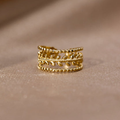 Marissa Gold-Tone Leaf Ring