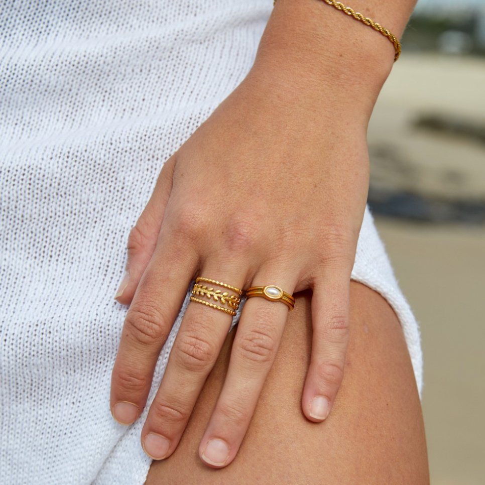 Marissa Gold-Tone Leaf Ring