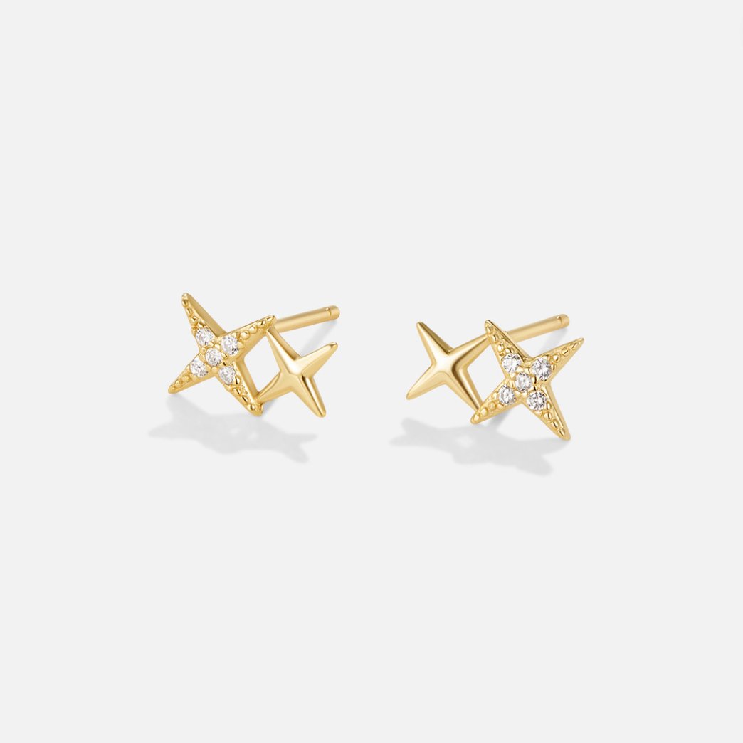 Midnight Black Crystal Studs