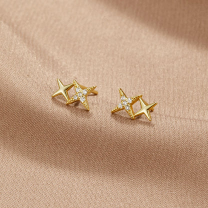 Midnight Black Crystal Studs