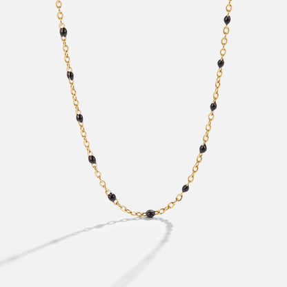 Mila Black Beaded Necklace