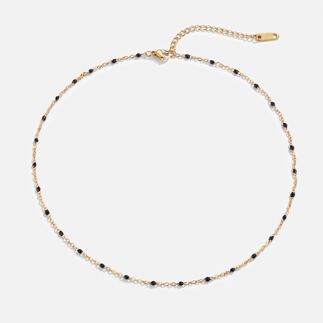 Mila Black Beaded Necklace