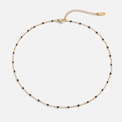 Mila Black Beaded Necklace