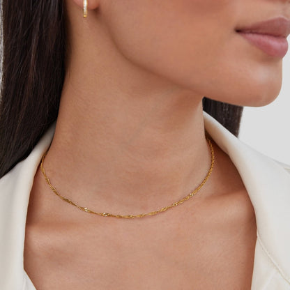 Mila Twist Gold-Tone Chain Necklace