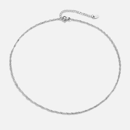 Mila Twist Silver-Tone Chain Necklace