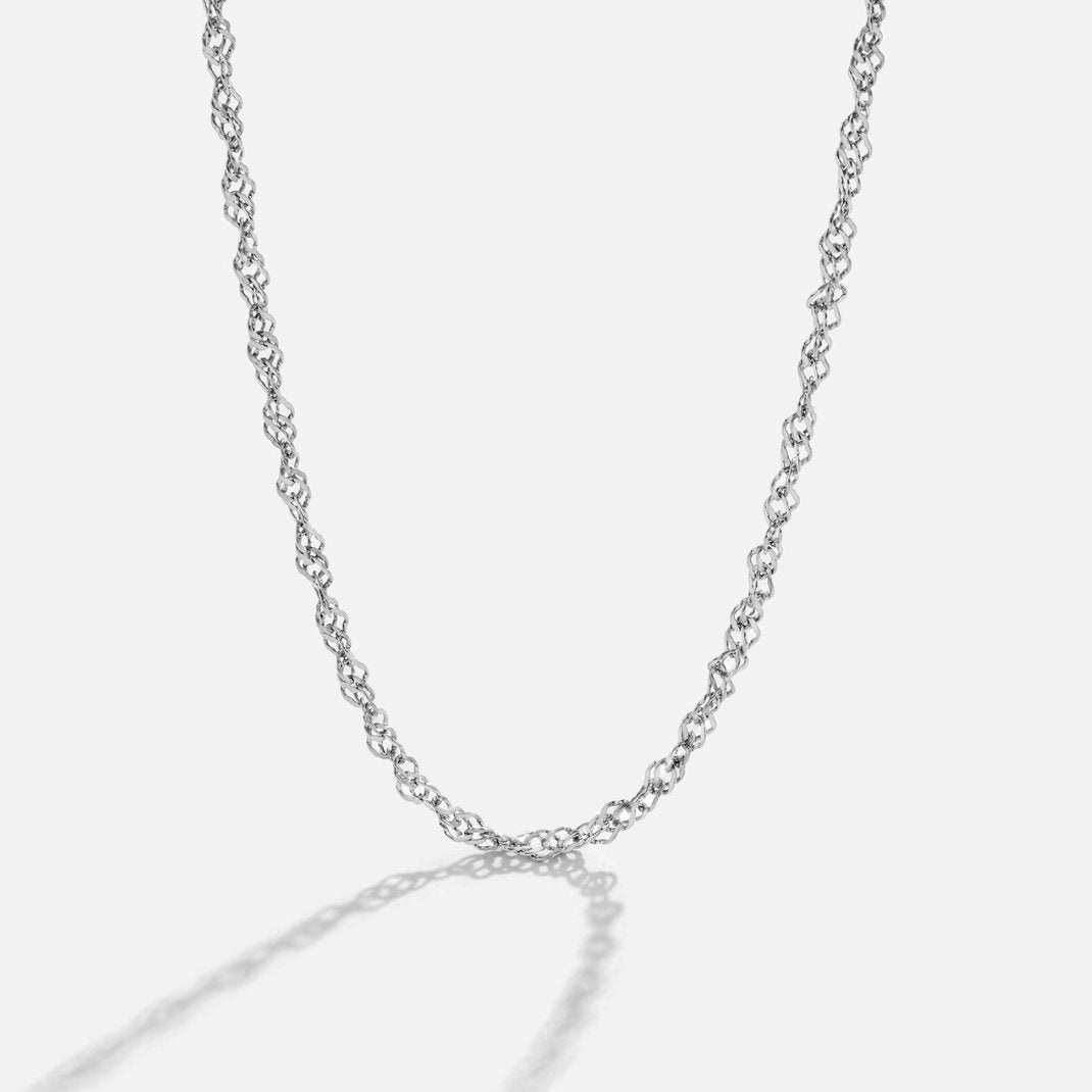 Mila Twist Silver-Tone Chain Necklace