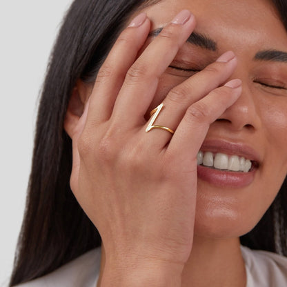 Mila Twisted Gold-Tone Ring