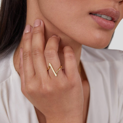 Mila Twisted Gold-Tone Ring