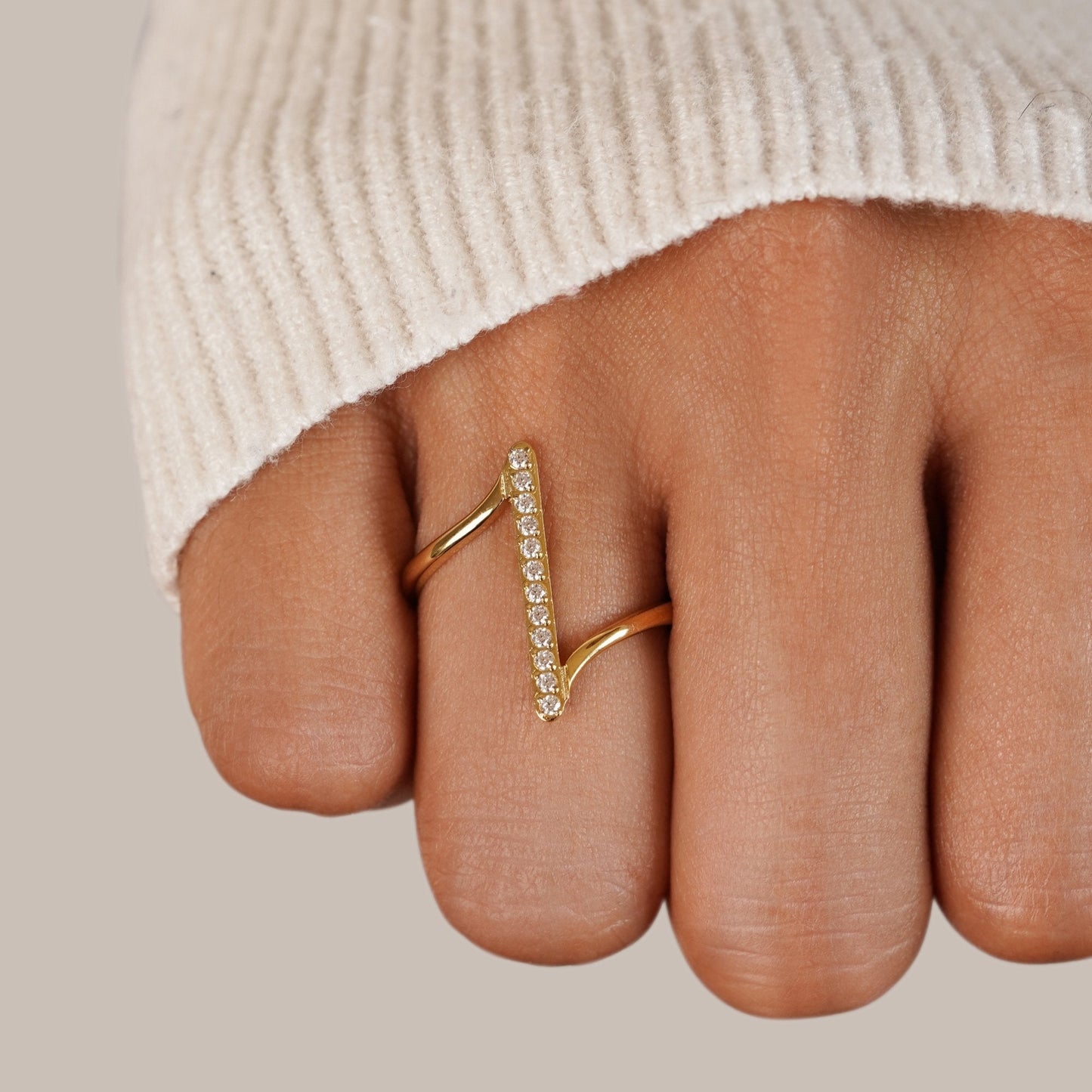 Mila Twisted Gold-Tone Ring
