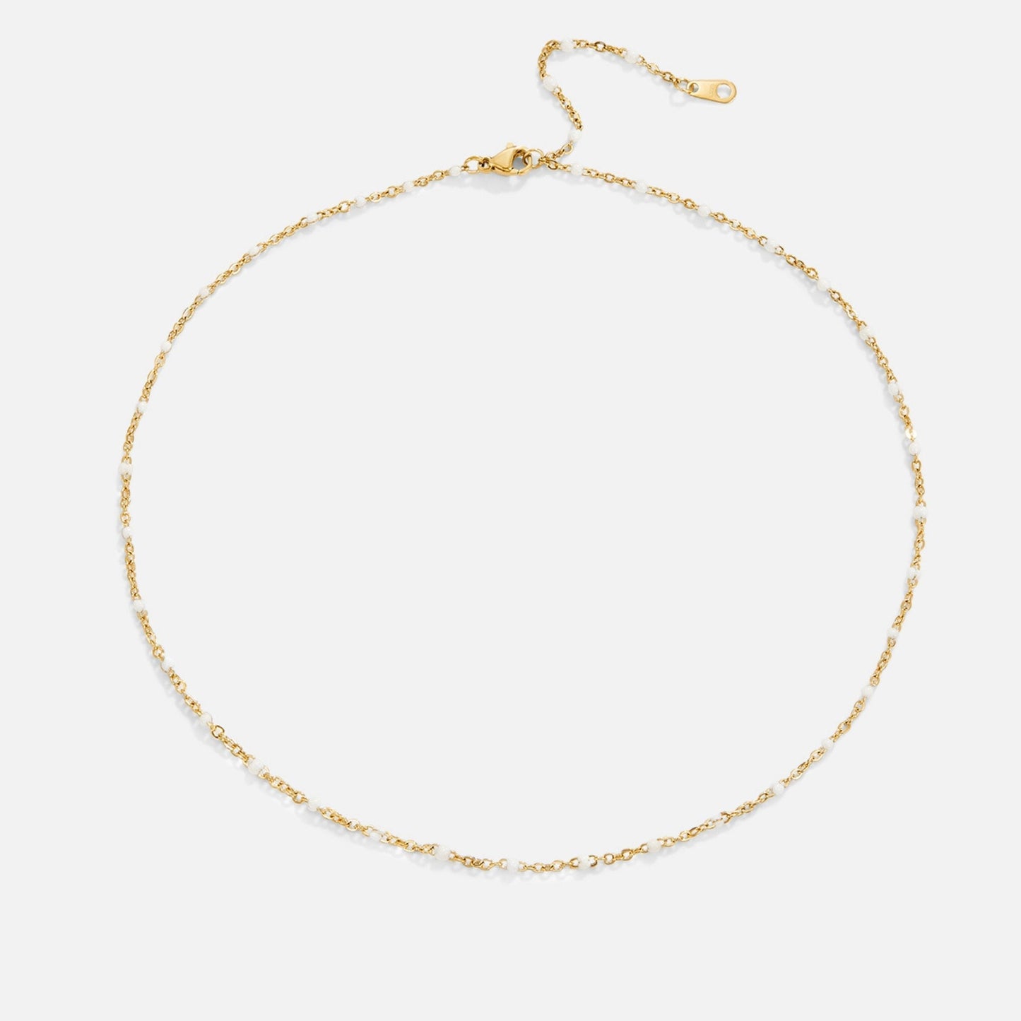 Mila White Beaded Necklace