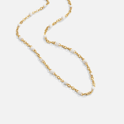 Mila White Beaded Necklace