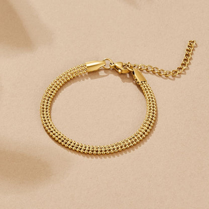 Milan Gold-Tone Beaded Chain Bracelet