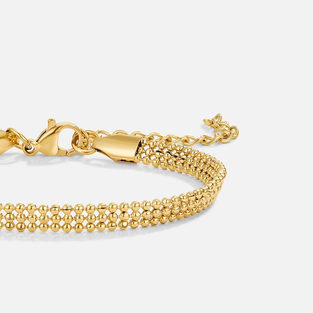 Milan Gold-Tone Beaded Chain Bracelet