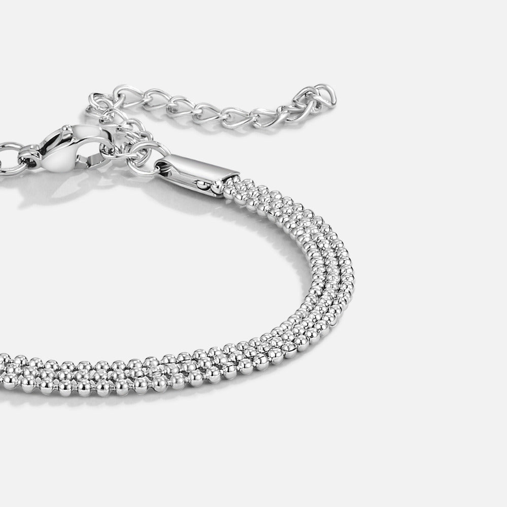 Milan Silver-Tone Beaded Chain Bracelet