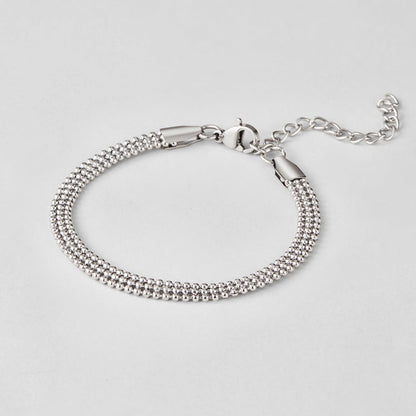 Milan Silver-Tone Beaded Chain Bracelet
