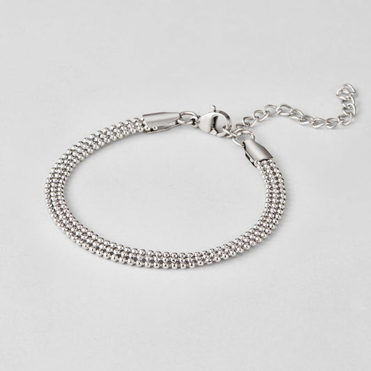 Milan Silver-Tone Beaded Chain Bracelet