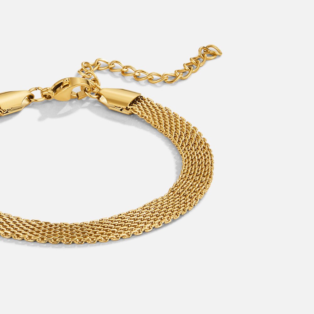 Molly Gold-Tone Mesh Chain Bracelet