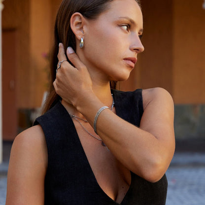 Molly Silver-Tone Mesh Chain Bracelet