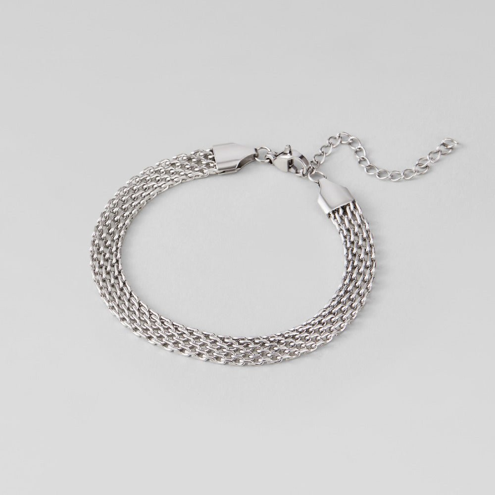 Molly Silver-Tone Mesh Chain Bracelet