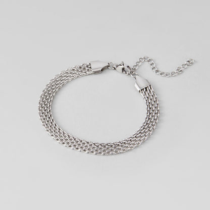 Molly Silver-Tone Mesh Chain Bracelet