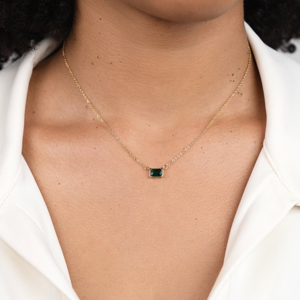 Monica Emerald Green Necklace