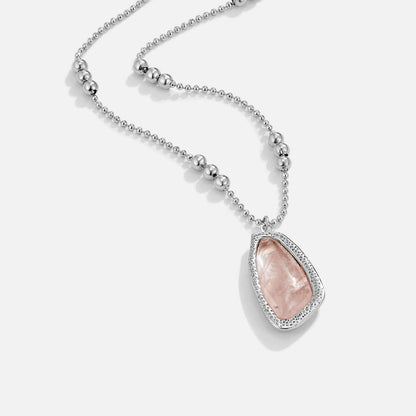Moonstone-Effect Drop Necklace