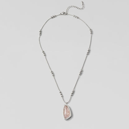 Moonstone-Effect Drop Necklace