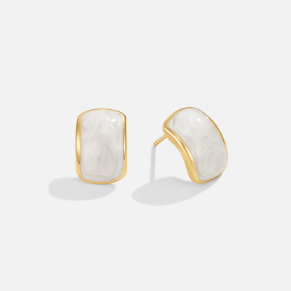 Mother of Pearl Semi-Hoops