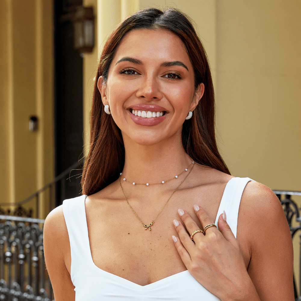 Mother of Pearl Semi-Hoops