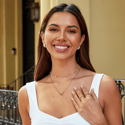 Mother of Pearl Semi-Hoops