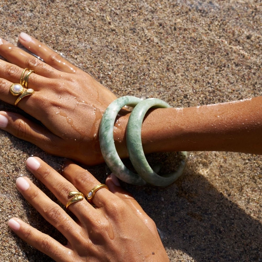 Jade Green Stone Bangle