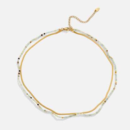 Neesa Stone Bead Layered Necklace