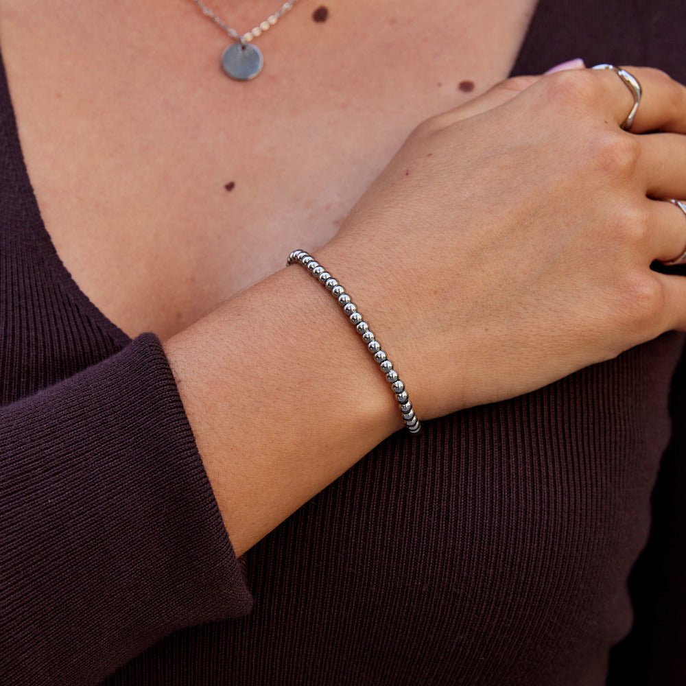 Niloya Beaded Silver-Tone Bracelet