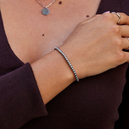 Niloya Beaded Silver-Tone Bracelet