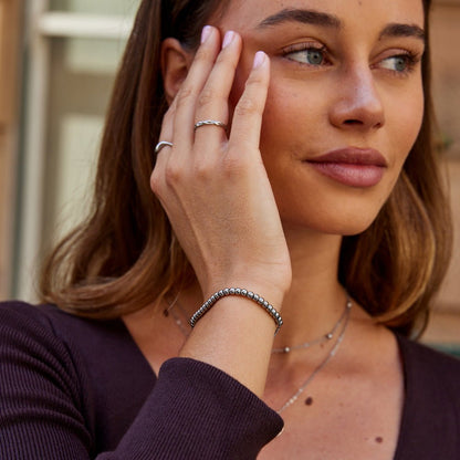 Niloya Beaded Silver-Tone Bracelet