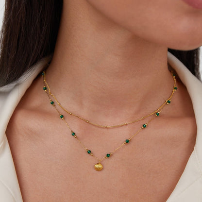 Niyah Beaded Gold-Tone Necklace