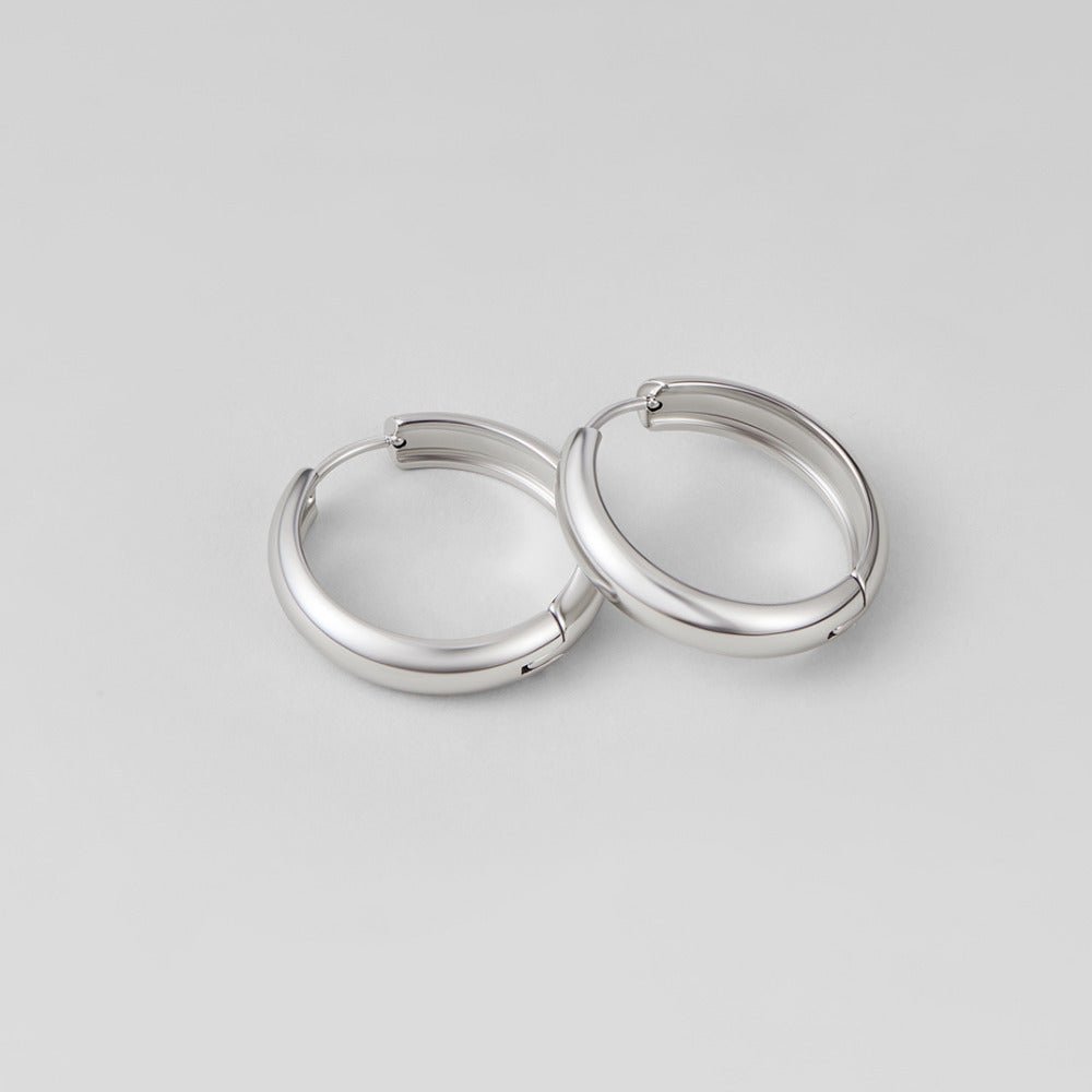 Nona Silver-Tone Hoops