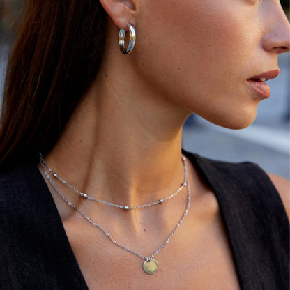 Nona Silver-Tone Hoops