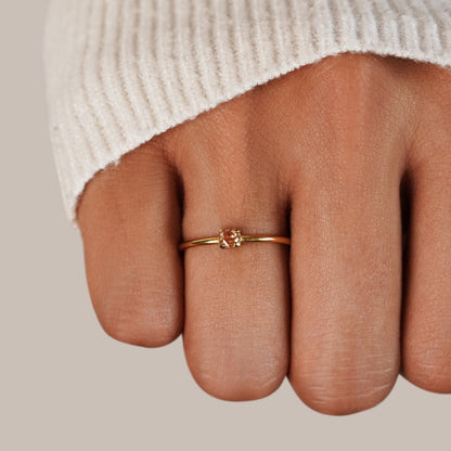 November Birthstone Gold-Tone Ring