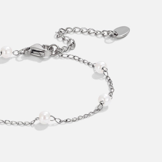 Nura Silver-Tone Freshwater Pearl Bracelet