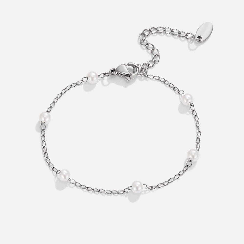 Nura Silver-Tone Freshwater Pearl Bracelet